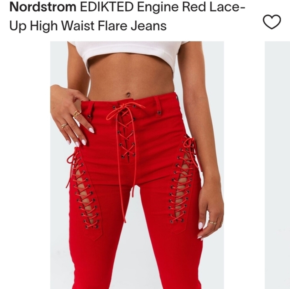 Edikted Scarlet Lace-Up Wide Leg Pants - Picture 11 of 13